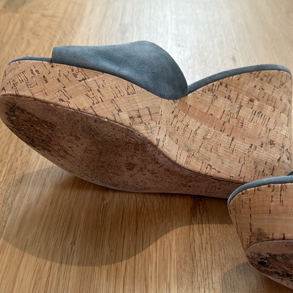 Veronica Beard Dali Platform Wedge Sandal in Denim Size 8.5 - Picture 5 of 6